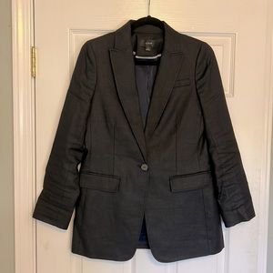 J Crew Black Parke Blazer in stretch linen size 4